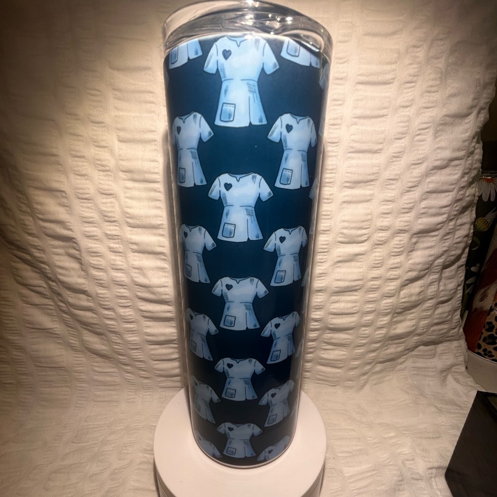 Custom Sublimation Tumbler Doctor Nurse Scrubs RN Women 20oz
